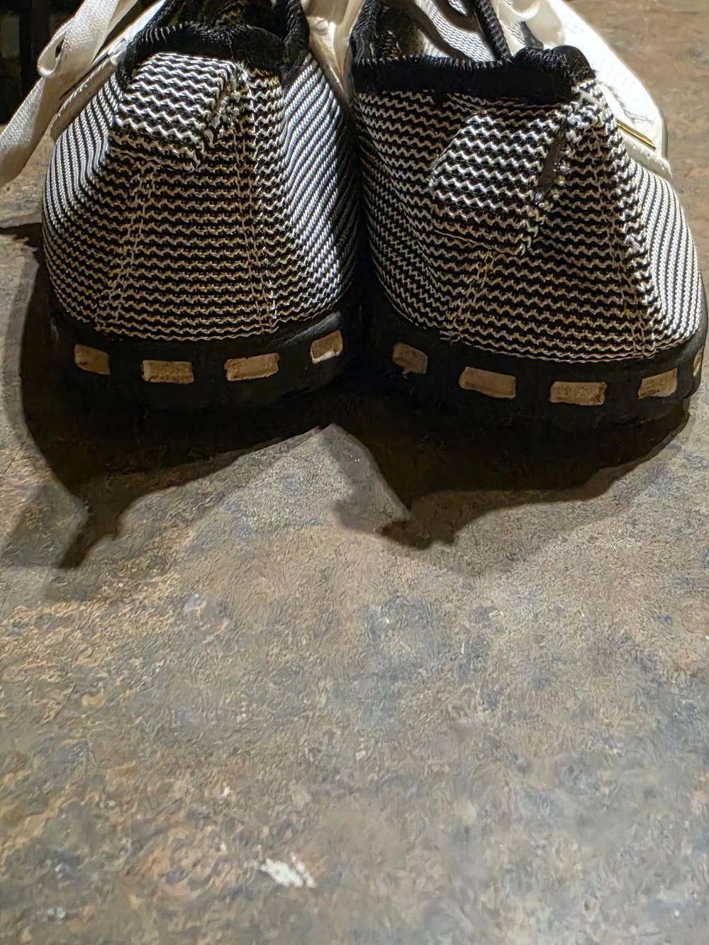 SHOENS White and Black Textured Sneaker